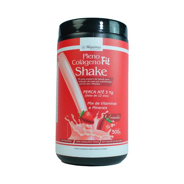 Pleno Colágeno Fit Shake, 300g, Morango, Alquimia