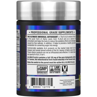 Áxido Alfa Lipoico, R+ALA, 150mg, 60 Cápsulas, Allmax Nutrition