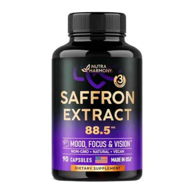Extrato De Açafrão, Humor, Foco e Visão, 88.5mg, 90 Cápsulas, Nutraharmony