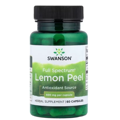 Lemon Peel 400mg, Casca de Limão, 60 Cápsulas, Swanson
