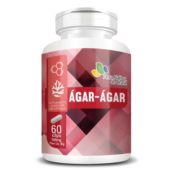 Agar-Agar, Inibidor de Apetite, 60 Cápsulas, Flora Nativa