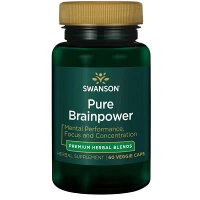 Pure Brainpower, Estimulante Cognitivo, 60 Cápsulas, Swanson