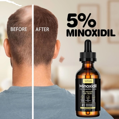 Minoxidil 5%, Sérum Capilar e Barba 2.11 oz, Sefralls