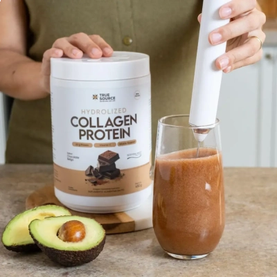 Collagen Protein, Sabor Chocolate Belga, 450g, True Source