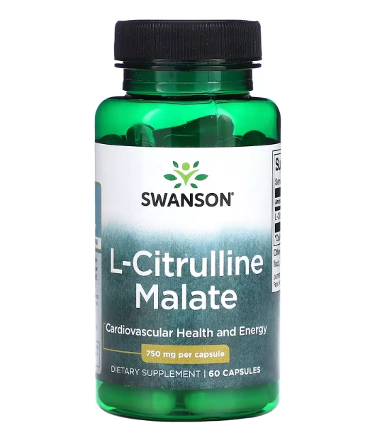 Malato de L-Citrulina, 750mg, 60 Cápsulas, Swanson