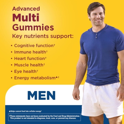 Multivitamínico Avançado Masculino, 90 Gomas Sabor Frutas Vermelhas, Nature Made