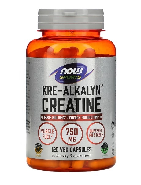 Creatina Alcalina, 750mg, 120 Cápsulas, Now