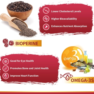 Suplemento de CoQ10 400mg, Energia e Saúde do Coração, 120 Softgels, Zebora