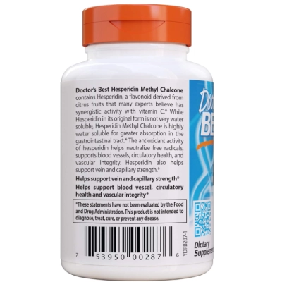Hesperidin Methyl Chalcone, Hesperidina 500mg, 60 Cápsulas, Doctor's Best