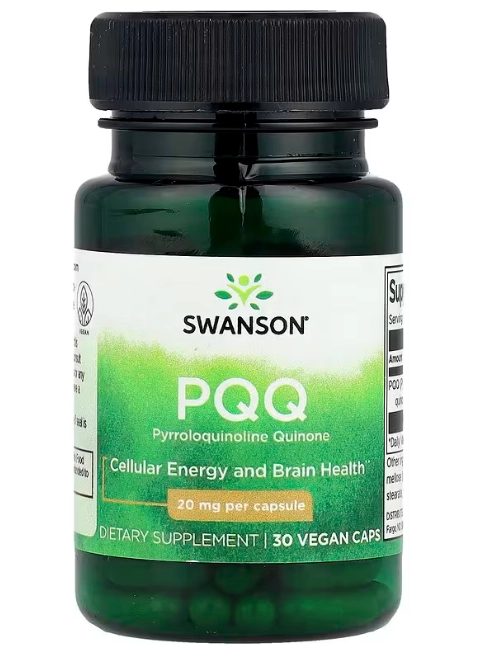 PQQ 20mg, 30 Cápsulas, Swanson