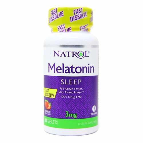 Melatonina, 3mg, Sublingual, Fast Dissolve 90 comprimidos, Natrol