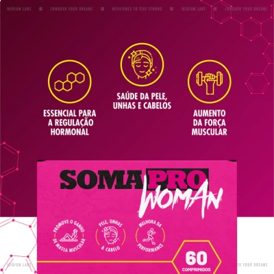 Soma Pro Woman ZMA Pré Hormonal, 60 Comprimidos, Iridium Labs