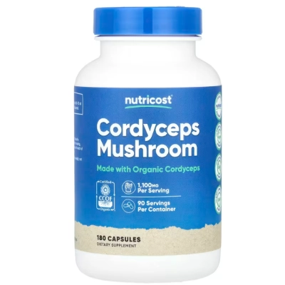 Cogumelo Cordyceps 550mg, 180 Cápsulas, Nutricost