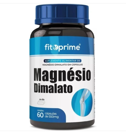 Magnésio Dimalato, 550mg, 60 Cápsulas, Fitoprime