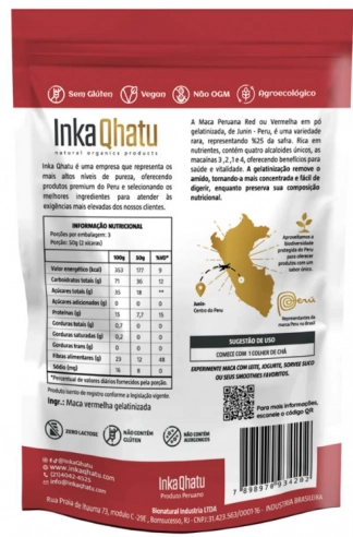 Maca Peruana Red Gelatinizada, 150g, Inka Qhatu