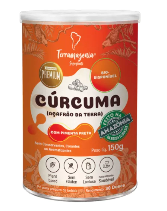 Cúrcuma em Pó, Açafrão Da Terra Premium, 150g, Terramazonia