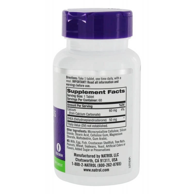 Dhea, 50mg, 60 comprimidos, Natrol