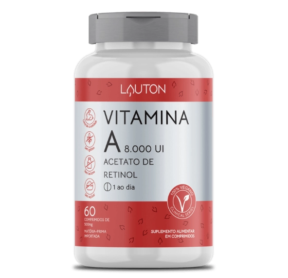 Vitamina A 8000UI, 60 Comprimidos, Lauton Nutrition