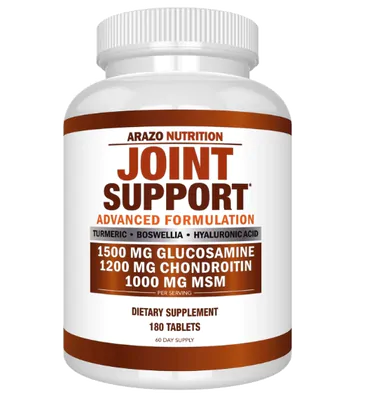 Glucosamina Condroitina, MSM, Boswellia, Cúrcuma, 180 comprimidos, Arazo Nutrition