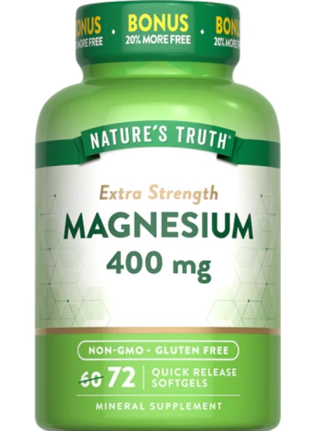 Magnésio 400mg, Extra Forte, 72 Cápsulas, Nature's Truth
