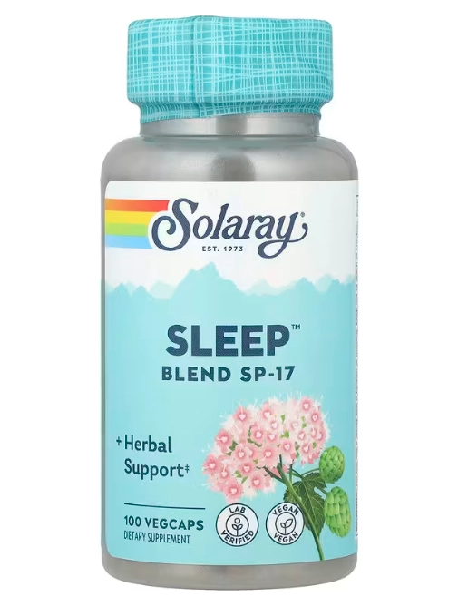 Sleep Blend SP-17, Composto do Sono, 100 Cápsulas, Solaray