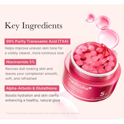 TXA +Creme de Cápsula de Niacinamida, Hidratante Ultimate Dual Radiance, 55g, Medicube 