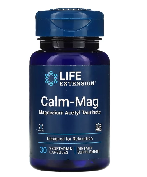 Calm-Mag, Acetil Taurinato de Magnésio, 30 Cápsulas, Life Extension