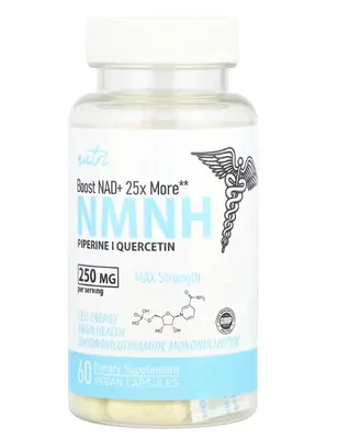NMNO Potência Máxima, 250mg, 60 Cápsulas, Nature's Fusions