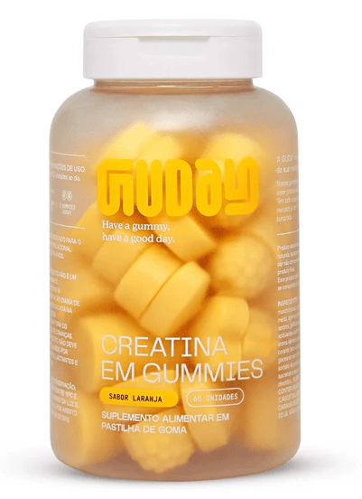 Creatina, 60 Gomas Sabor Laranja, Guday