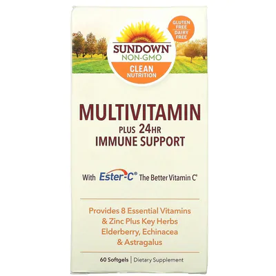 Multivitamínico, Plus 24HR Imune Support, 60 Softgels, Sundown