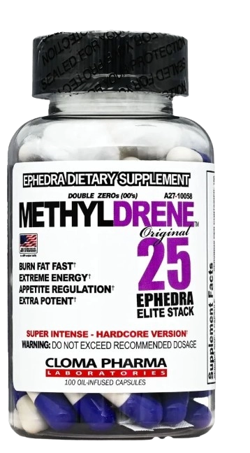 Termogênico Methyldrene Elite 25, 100 Cápsulas, Cloma Pharma