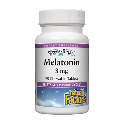 Melatonina 3mg, 90 tabletes (mastigáveis), Natural Factors