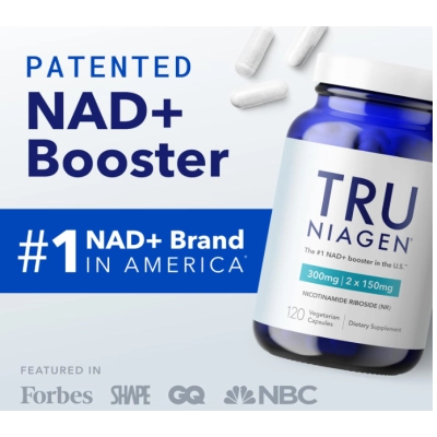 Tru Niagen 300mg NAD+ Nicotinamida Riboside, 120 Cápsulas