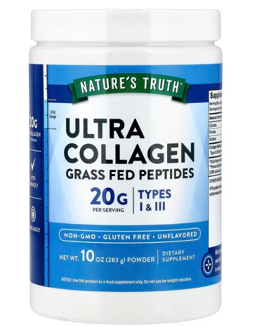 Ultra Colágeno em Pó, 283g Sem Sabor, Nature's Truth