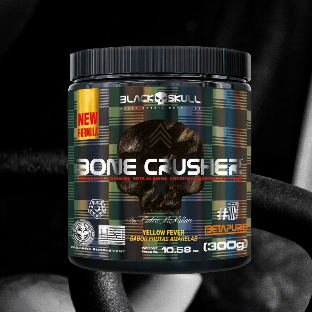 Pré-treino Bone Crusher, Frutas Amarelas, 300g - Frutas Amarelas