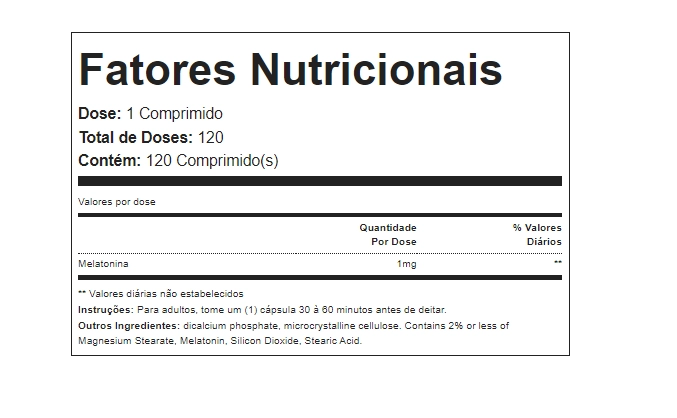 Melatonina, 1mg, 120 Comprimidos, Spring Valley