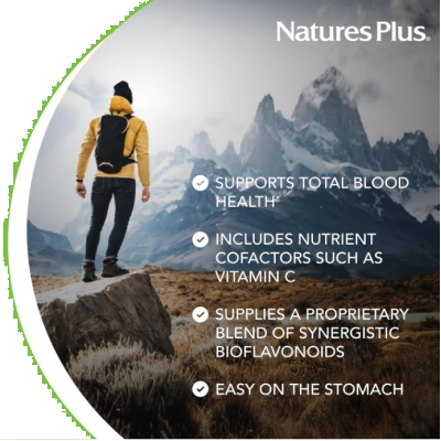 Hema-Plex Iron, Ferro 85mg com Vitamina C e Bioflavonoides, 60 Cápsulas, NaturesPlus 