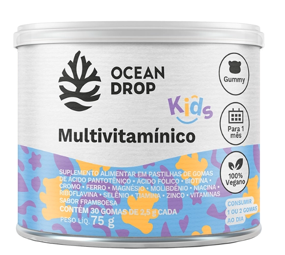 Gummy Multivitamínico Kids, 30 Gomas, Ocean Drop