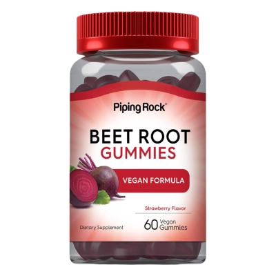 Beet Root (Beterraba), Sabor Morango, 60 Gomas - Piping Rock