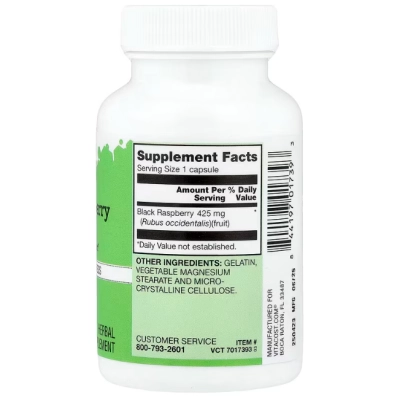 Black Raspberry 425mg, Framboesa Preta, 60 Cápsulas, Vitacost