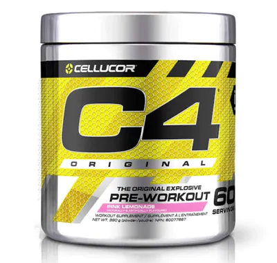 Pré-treino, C4 Original, Sabor Limonada Rosa, 360g, Cellucor