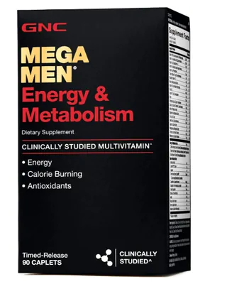 Mega Men Multivitamínico, Energy e Metabolism, 90 Cápsulas, GNC