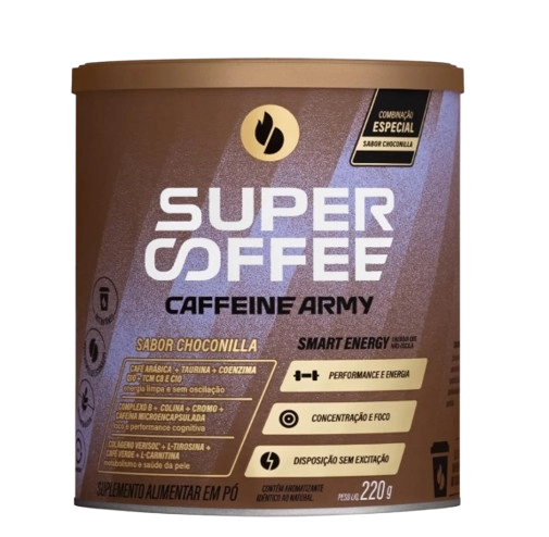 SuperCoffe 3.0 Energia, Foco e Concentração, 220g, Sabores, Caffeine Army