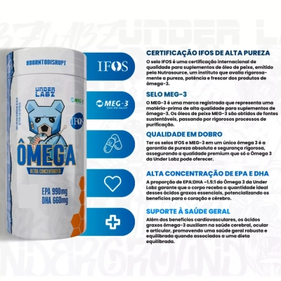 Omega Ultra Concentrado 120 Cáps Epa 990mg Dha 660mg - Under Labz