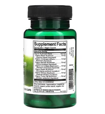 7 Mushroom, Cogumelos Full Spectrum 7, 60 Cápsulas, Swanson