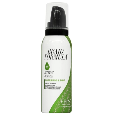 Mousse de Fixação com Azeite de Oliva, Definição e Controle do Frizz, Braid Formula Mousse de Fixação com Azeite de Oliva, Definição e Controle do Frizz, Braid Formula