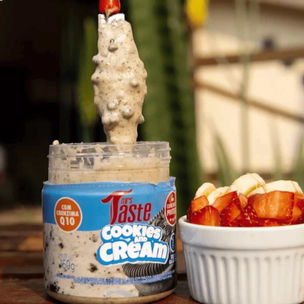Creme Cookies And Cream Com Whey E Coenzima Q10, 160g - Mrs Taste