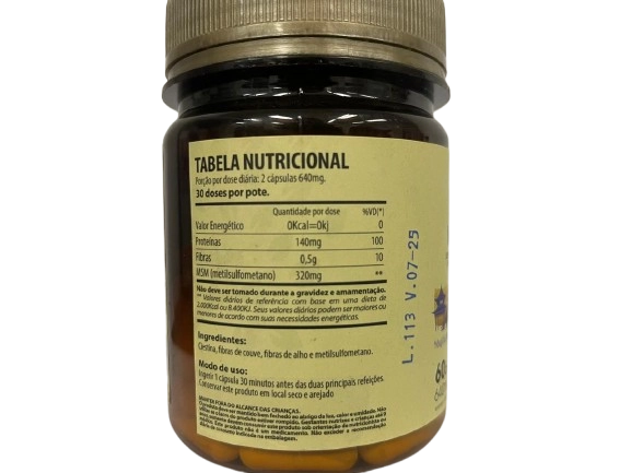 MSM Plus, 60 Capsulas, Folhas e Raízes