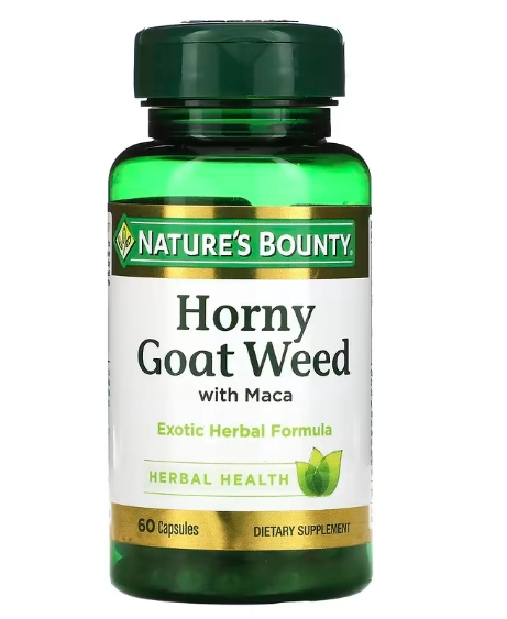 Horny Goat Weed com Maca, 60 cápsulas, Nature's Bounty
