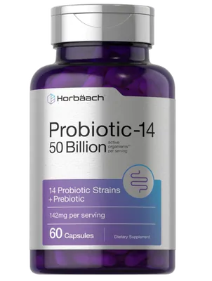 Probiotic-14, 50 bilhões, 60 Cápsulas, Horbaach